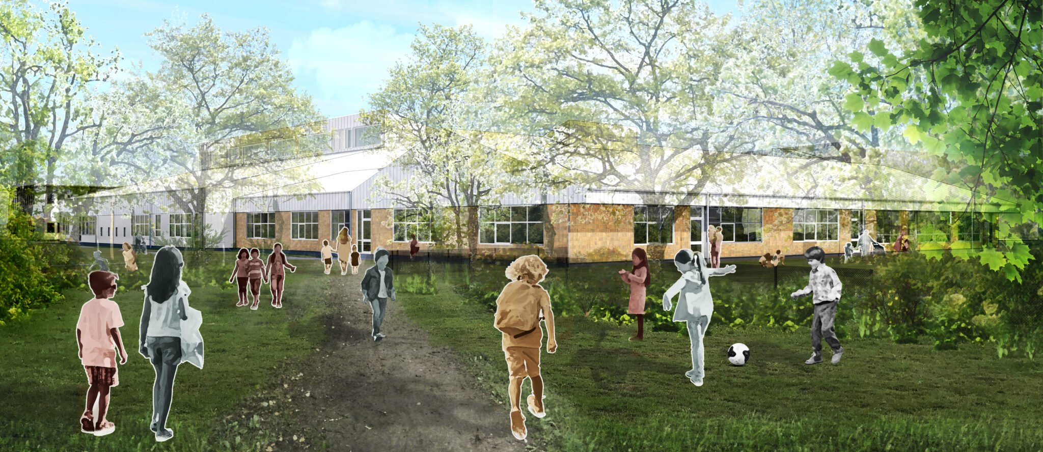 Vittra Kungshagens nya skolbyggnad i Nyköping.