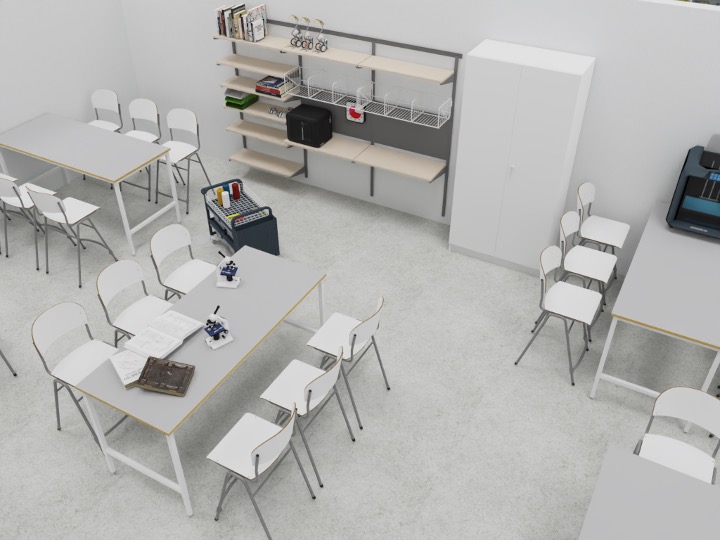 Vittra Telefonplans nya Makerspace ritat i 3D.