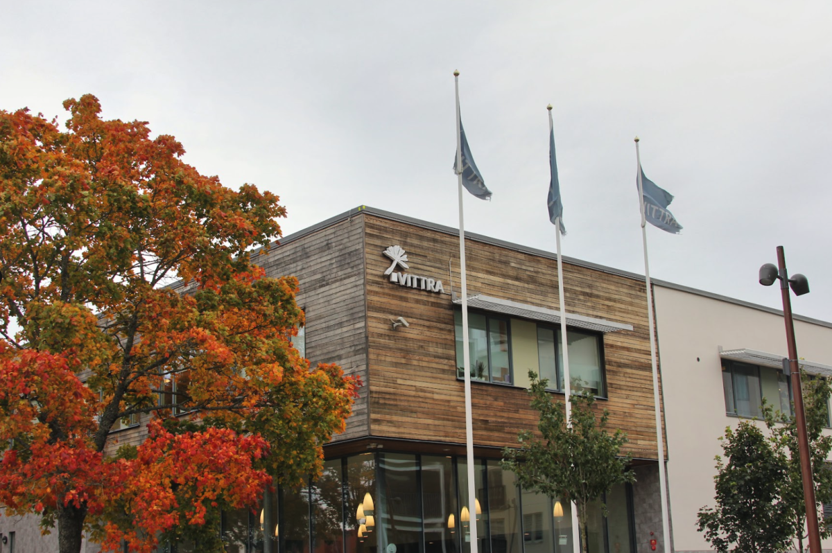 Vittra väsbys exteriör av skolbyggnaden